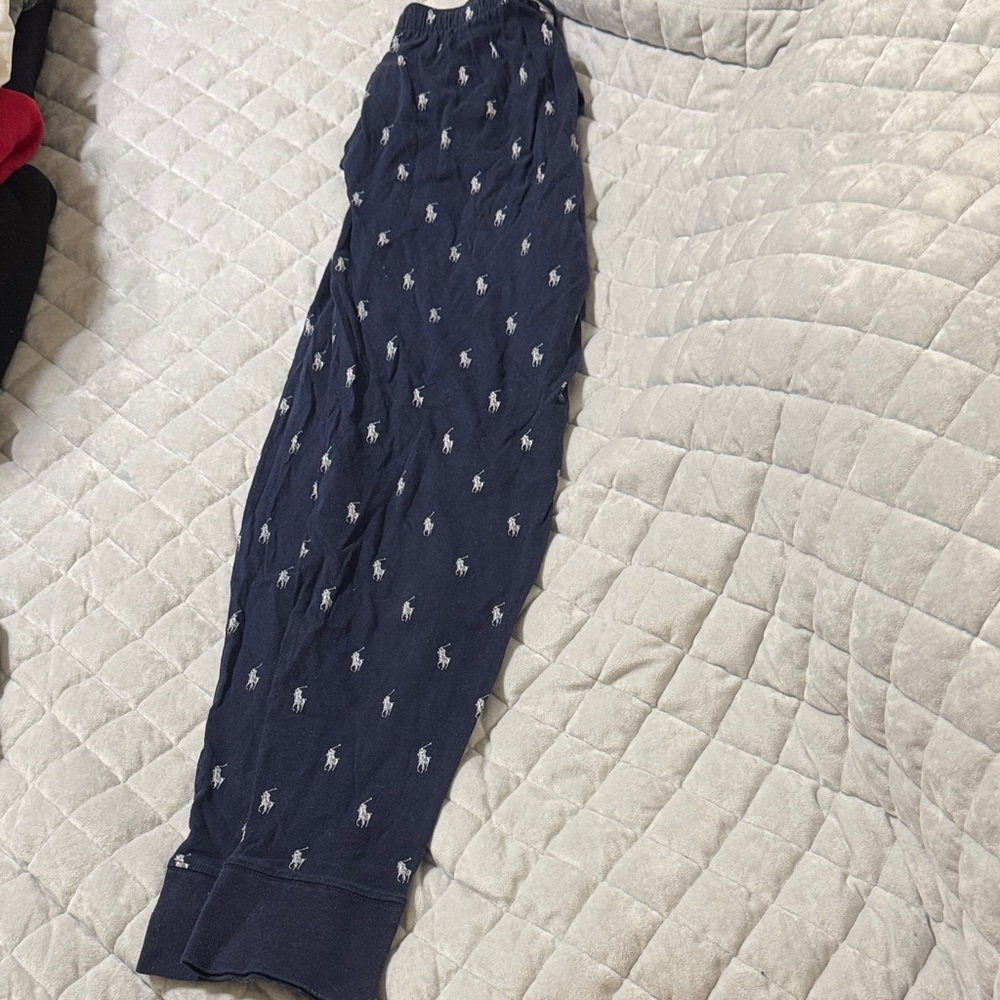 Polo by Ralph Lauren Navy Jogger Pants with White Polo Logos